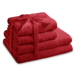 Ręcznik AMARI - AMELIAHOME kolor czerwony styl klasyczny 2*70x140+2*50x100 AmeliaHome - TOWEL/AH/AMARI/D.RED/SET2*70x140+2*50x10