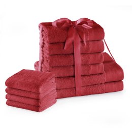 Ręcznik AMARI - AMELIAHOME kolor czerwony styl klasyczny 2*70x140+4*50x100+4*30x50 AmeliaHome - TOWEL/AH/AMARI/D.RED/SET2*70x140