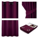 Zasłona BLACKOUT kolor fioletowy styl klasyczny przelotki srebrne blackout 140x175 ameliahome - CURT/AH/BLACKOUT/EYELETS/PLUM/14