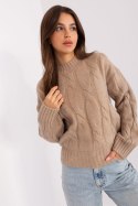 Sweter Damski Model AT-SW-0146.10P Dark Beige - AT AT