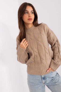 Sweter Damski Model AT-SW-0146.10P Dark Beige - AT AT