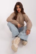 Sweter Damski Model AT-SW-0146.10P Dark Beige - AT AT