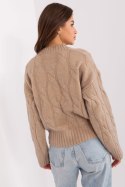 Sweter Damski Model AT-SW-0146.10P Dark Beige - AT AT