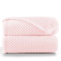 Koc HENRY - DECOKING kolor pudrowy róż tłoczony żakardowo styl nowoczesny 170x210 - BLA/HENRY/POWDERPINK/170x210