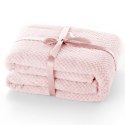 Koc HENRY - DECOKING kolor pudrowy róż tłoczony żakardowo styl nowoczesny 220x240 - BLA/HENRY/POWDERPINK/220x240