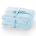Koc HENRY kolor błękitny tłoczony żakardowo styl nowoczesny 70x150 - BLA/HENRY/BABYBLUE/70X150