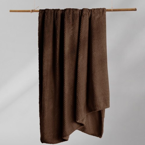 Koc HENRY kolor brązowy tłoczony żakardowo styl nowoczesny 220x240 - BLA/HENRY/BROWN/220X240