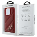 Karl Lagerfeld Quilted Signature - Etui iPhone 16 Pro (czerwony)