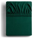 Prześcieradło AMBER kolor butelkowa zieleń  materiał jersey 160-180x200 wys. 30cm - FITTED/AMBER/BOTTLEGREEN/160-18