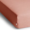 Prześcieradło AMBER kolor koralowy styl klasyczny materiał jersey 100-120x200 DecoKing - FITTED/AMBER/PEACH/100-120x200+30