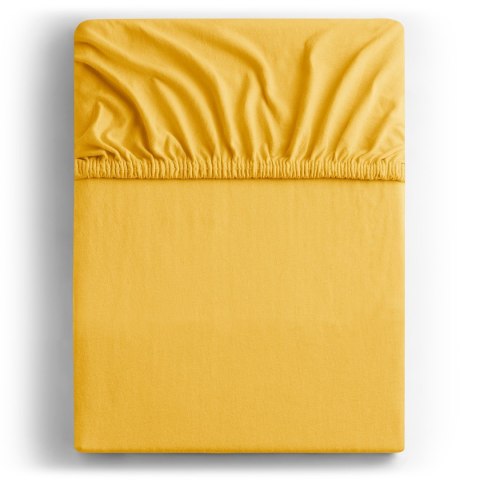 Prześcieradło AMBER kolor żółty  materiał jersey 120-140x200 wys. 30cm - FITTED/AMBER/ORA/120-140x200+30