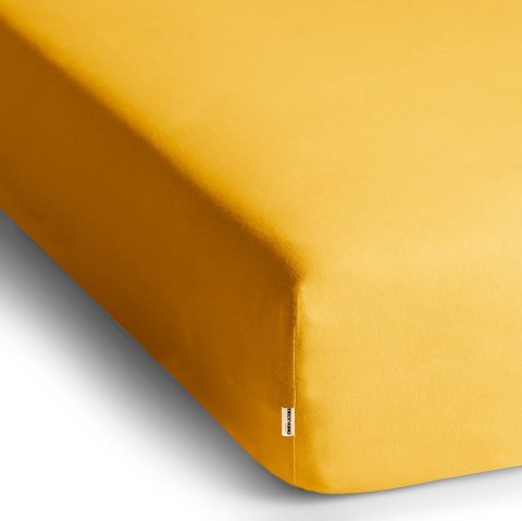 Prześcieradło AMBER kolor żółty styl klasyczny materiał jersey 80-90x200 DecoKing - FITTED/AMBER/ORA/80-90x200+30