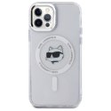 Karl Lagerfeld IML Metal Choupette Head MagSafe - Etui iPhone 12 / iPhone 12 Pro (biały)