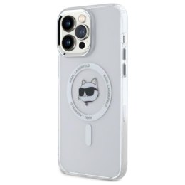 Karl Lagerfeld IML Metal Choupette Head MagSafe - Etui iPhone 14 Pro Max (biały)