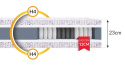 Materac multipocketowy PIEMONT H4 100x200x23 SilverCare