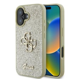 Guess Fixed Glitter Big 4G - Etui iPhone 16 Plus (złoty)