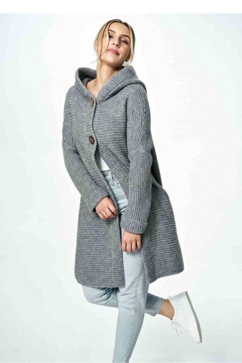 Sweter Kardigan Model M884 Light Grey - Figl Figl