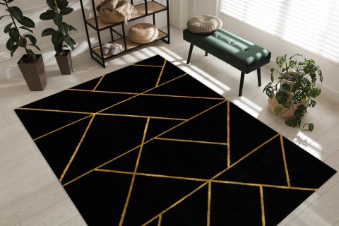 Dywan ESTEMA MARBLEGEO kolor czarny 80x150 Hakano - RUG/LU/ESTEMA/MARBLEGEO/BLACK+GOLD/80x150