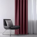 Zasłona BLACKOUT kolor bordowy  przelotki srebrne  140x270 ameliahome - CURT/AH/BLACKOUT/EYELETS/BURGUNDY/