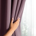 Zasłona BLACKOUT kolor liliowy  przelotki srebrne  140x270 ameliahome - CURT/AH/BLACKOUT/EYELETS/MAUVE/140