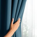 Zasłona BLACKOUT kolor niebieski    140x270 ameliahome - CURT/AH/BLACKOUT/PLEAT/BLUE/140X270/1PC