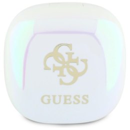 Guess 4G Printed Logo - Słuchawki Bluetooth TWS + etui ładujące (biały)