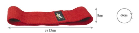 TAŚMA HIP BAND CZERWONA r.S 66x8cm