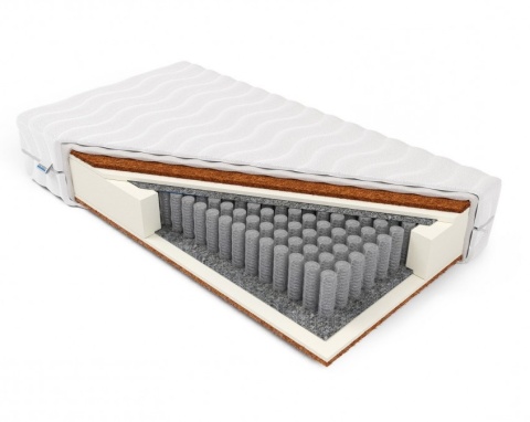 Materac pocket TWARDY H4 H5 kokos Neptun 100x200x19 Medicott/Tencel