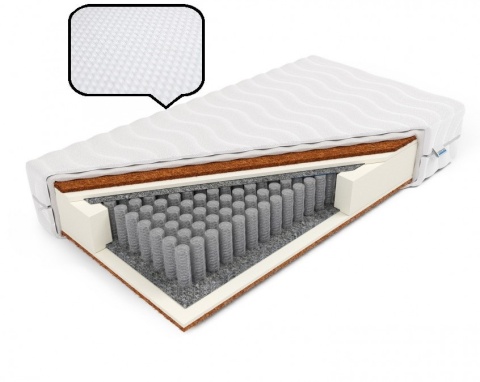Materac pocket TWARDY H4 H5 kokos Neptun 100x200x19 Dormia