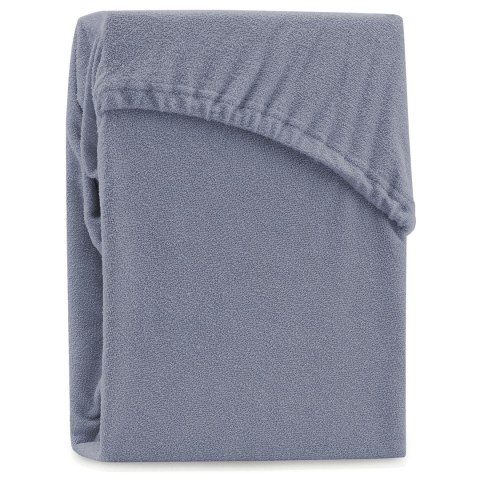 Prześcieradło RUBY kolor grafitowy styl klasyczny materiał frotte 80-90x200 AmeliaHome - FITTEDFRO/AH/RUBY/STEEL70/80-90x200+30