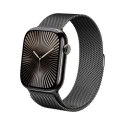 Crong Milano Steel - Pasek ze stali nierdzewnej do Apple Watch 38/40/41/42 mm (grafitowy)