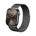 Crong Milano Steel - Pasek ze stali nierdzewnej do Apple Watch 38/40/41/42 mm (grafitowy)