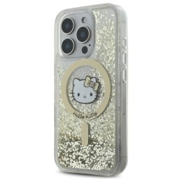 Hello Kitty Liquid Glitter Fever MagSafe - Etui iPhone 16 Pro Max (biały / złoty)