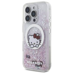 Hello Kitty Liquid Glitter Sweet Kitty Bows MagSafe - Etui iPhone 16 Pro Max (biały)