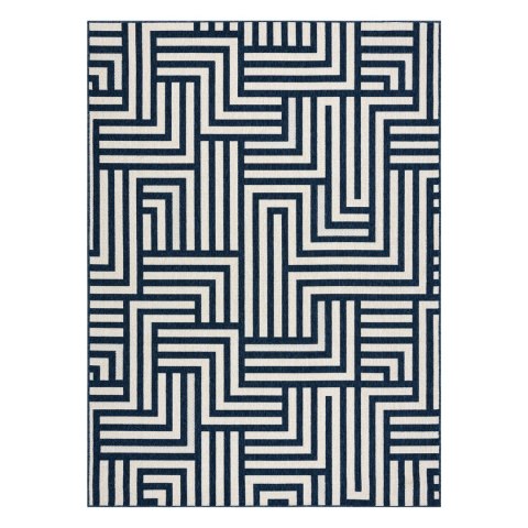 Dywan WINK MAZE kolor kremowy 80x150 Hakano - RUG/LU/WINK/MAZE/CREAM+BLUE/80x150