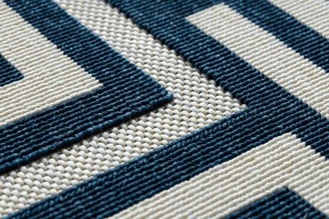 Dywan WINK MAZE kolor kremowy 80x150 Hakano - RUG/LU/WINK/MAZE/CREAM+BLUE/80x150