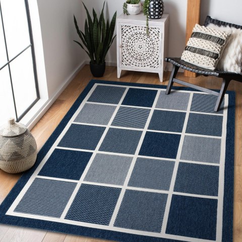 Dywan WINK SQUARES kolor niebieski 160x230 Hakano - RUG/LU/WINK/SQUARES/BLUE/160x230