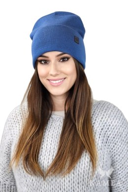 SALLY czapka beanie zimowa czapka uniwersalna kolor jeansowy - Kamea Kamea