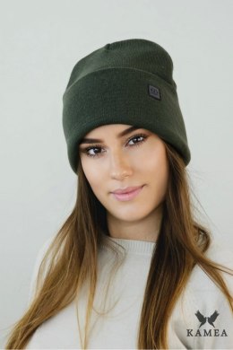 SALLY czapka beanie zimowa czapka uniwersalna kolor khaki - Kamea Kamea