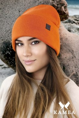 SALLY czapka beanie zimowa czapka uniwersalna kolor orange - Kamea Kamea