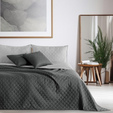 Narzuta AXEL  szary gładki materiał mikrofibra 200x220