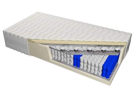 Materac doublepocket z lateksem H2 Listra 90x200x22 Dormia
