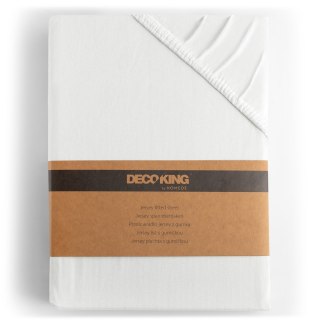 Prześcieradło AMBER kolor biały  materiał jersey 100-120x200 wys. 30cm - FITTED/AMBER/WHI/100-120x200+30