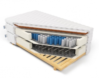 Materac bonell Pocket Kokos lateks stelaż H3 Hera 140x200x53