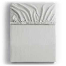 Prześcieradło AMBER kolor biały styl klasyczny materiał jersey 140-160x200 DecoKing - FITTED/AMBER/PEARLOYSTER/140-160x200+30