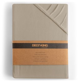 Prześcieradło AMBER kolor cappuccino styl klasyczny materiał jersey 160-180x200 DecoKing - FITTED/AMBER/CAPPUCCINO/160-180x200+3