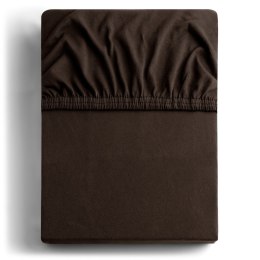 Prześcieradło AMBER kolor ciemny brąz styl klasyczny materiał jersey 180-200x200 DecoKing - FITTED/AMBER/CHOC/180-200x200+30