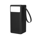 PLATINET POWER BANK 50000 mAh 20W PD QC 3.0 BLACK FLASHLIGHT USB-C 1M CABLE [45872]