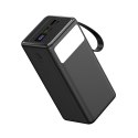 PLATINET POWER BANK 50000 mAh 20W PD QC 3.0 BLACK FLASHLIGHT USB-C 1M CABLE [45872]