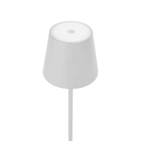 PLATINET TABLE PORTABLE LAMP LAMPA PRZENOŚNA WODOOPORNA WATERPROOF IP44 REGULATION RECHARGABLE WHTE [45926]
